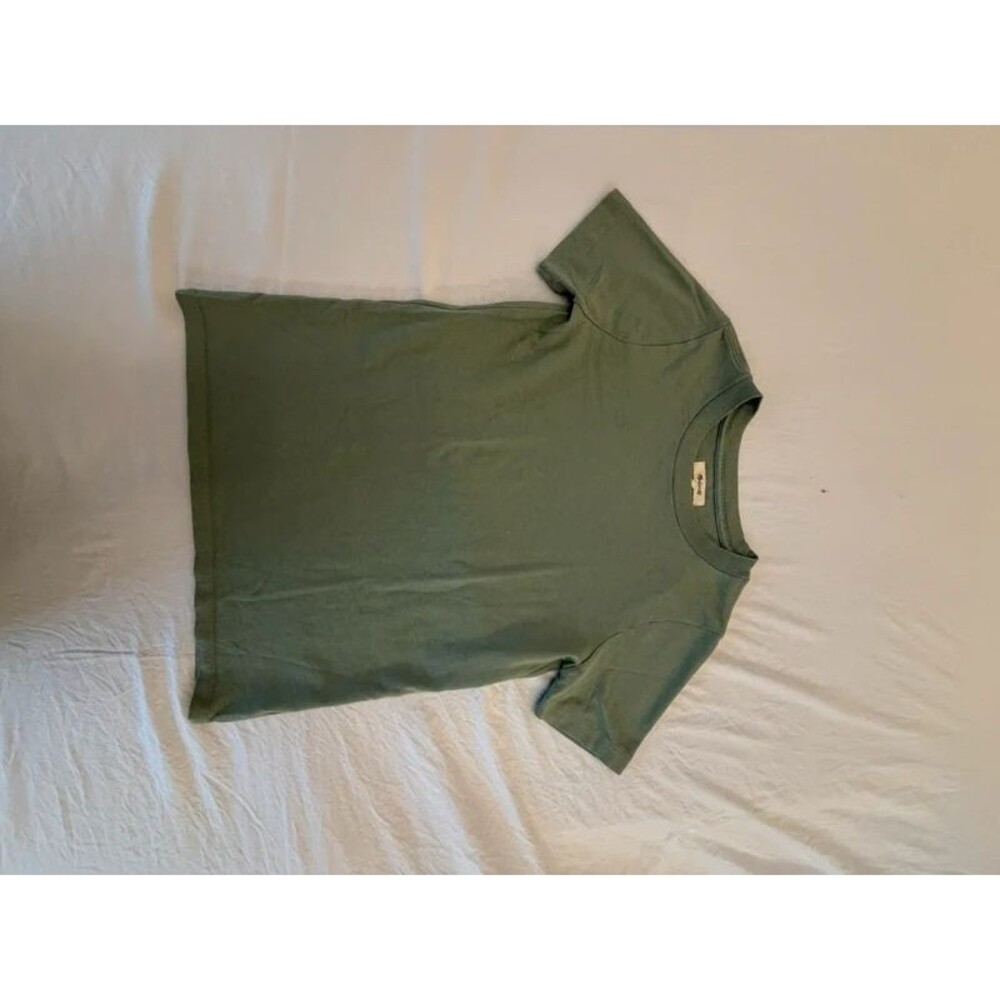 Madewell Womens Extra Extra Small XXS Sage Green Short Sleeve Crewneck Basic T-S
